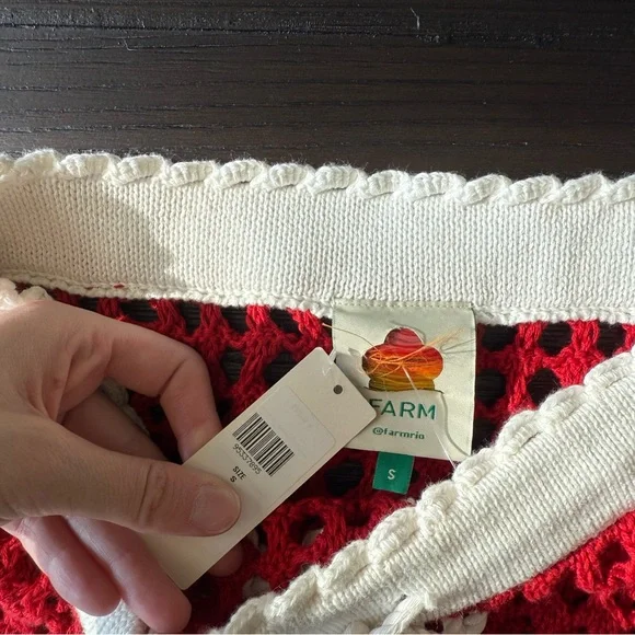Farm Rio Red Striped Crochet Skirt - Picture 7 of 10
